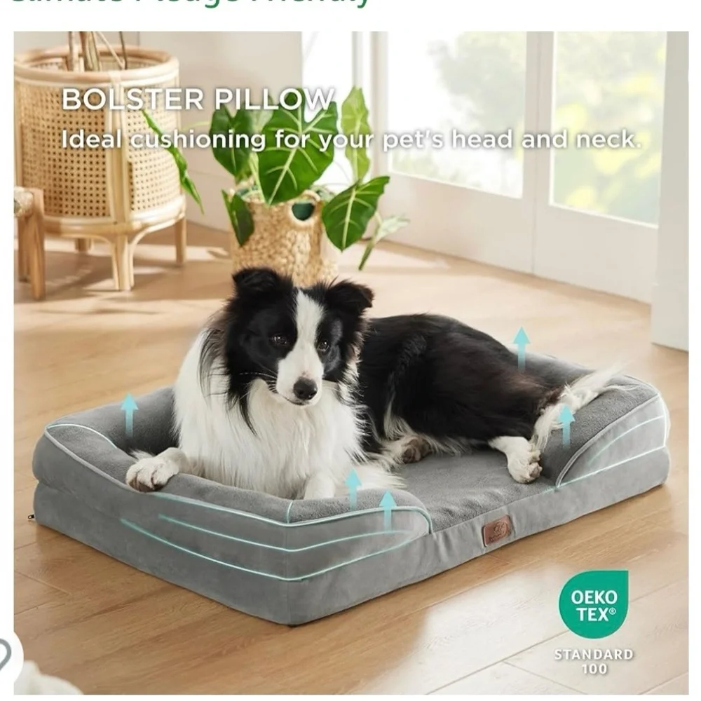 Bedsure Orthopedic Dog Bed for Large Dogs -